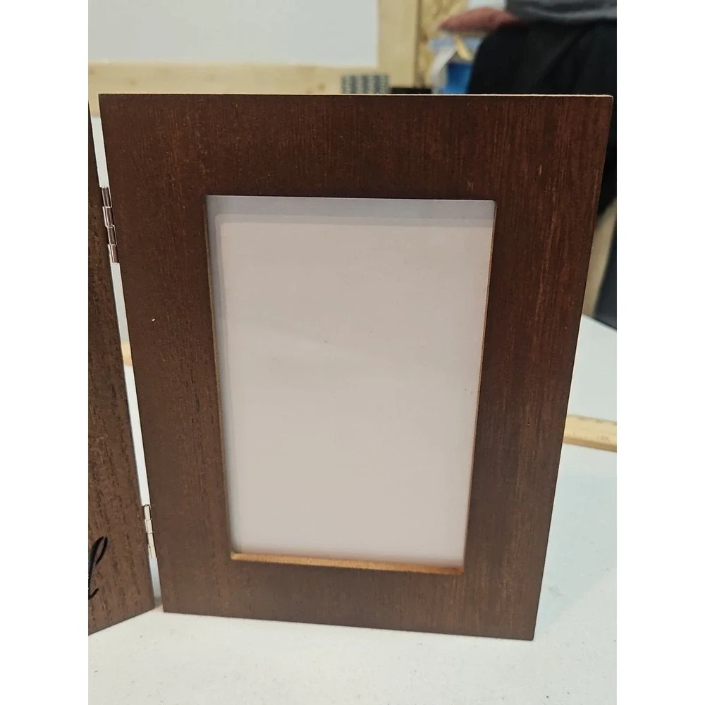 Lucky To Be In Love With My Best Friend, Lighted Wooden Hinged Picture Frame‎